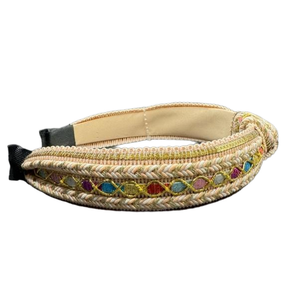 Western Boho Sequin Embellished Knot Headband - Peachy NWT - Picture 2 of 4